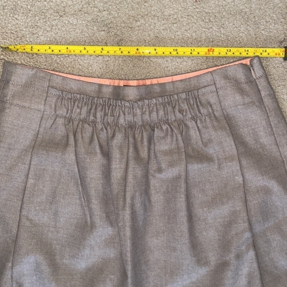 J. Crew Pleated Tan/Brown Wool Mini Skirt - Picture 10 of 12